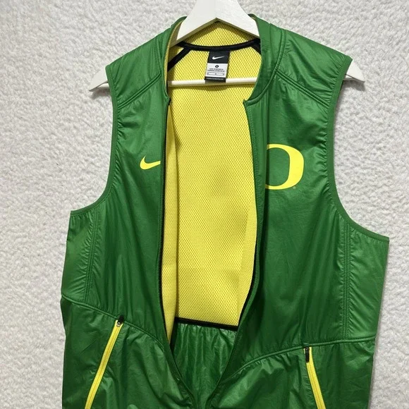 Nike Men's Vest Size M Team Issue Oregon Ducks Hyper Elite Full‎ Zip Green - Picture 8 of 16